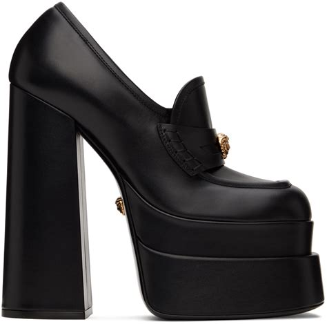 versace black aevitas platform heels|Versace platform heels 2021.